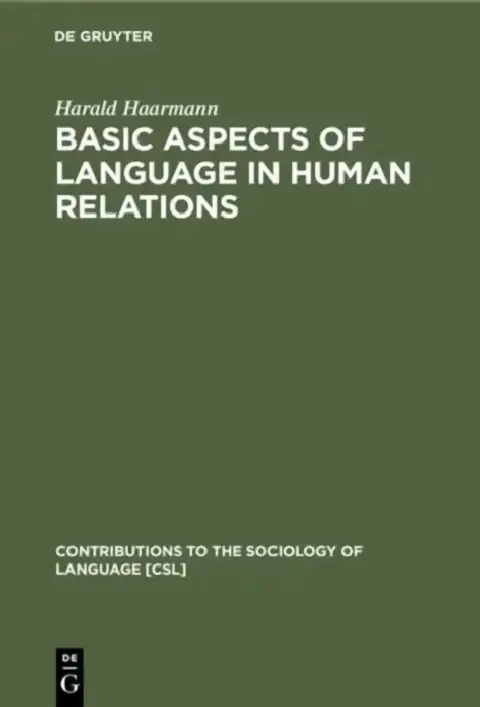 Cover of Basic Aspects of Language in Human Relations