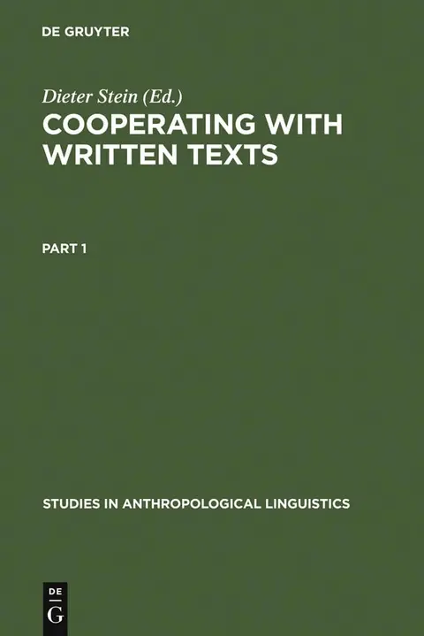 Cover of Cooperating with Written Texts