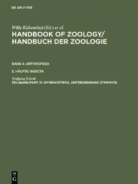 Cover of Handbook of Zoology/ Handbuch der Zoologie, Tlbd/Part 31, Hymenoptera, Unterordnung Symphyta