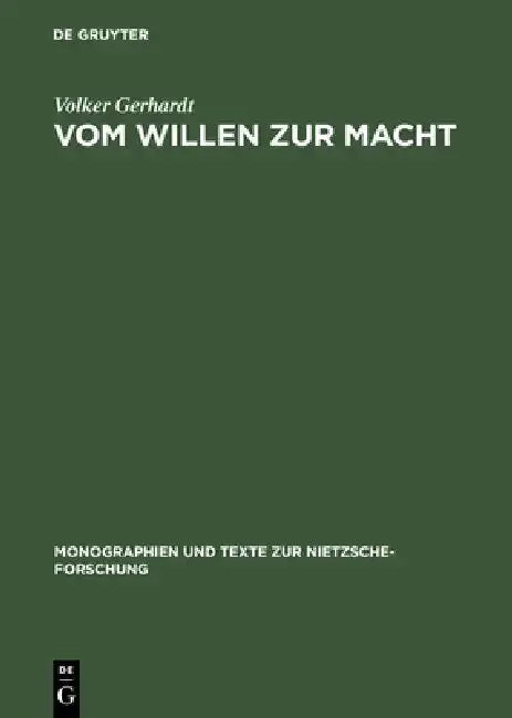 Cover of Vom Willen Zur Macht