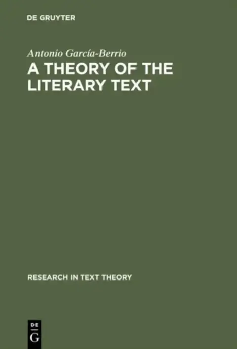 Cover of A Theory of the Literary Text