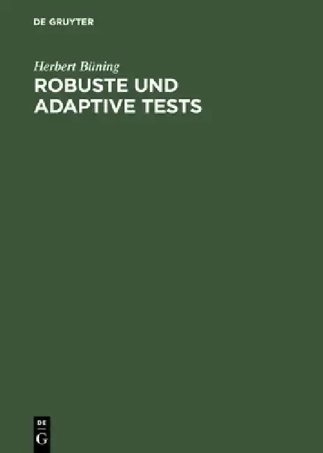 Cover of Robuste und adaptive Tests
