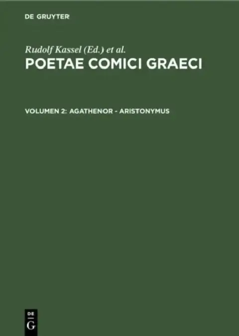 Cover of Poetae Comici Graeci
