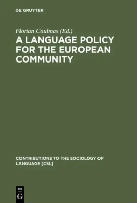 Cover of A Language Policy for the European Community