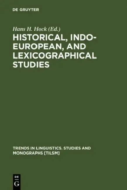 Cover of Historical, Indo-European, and Lexicographical Studies