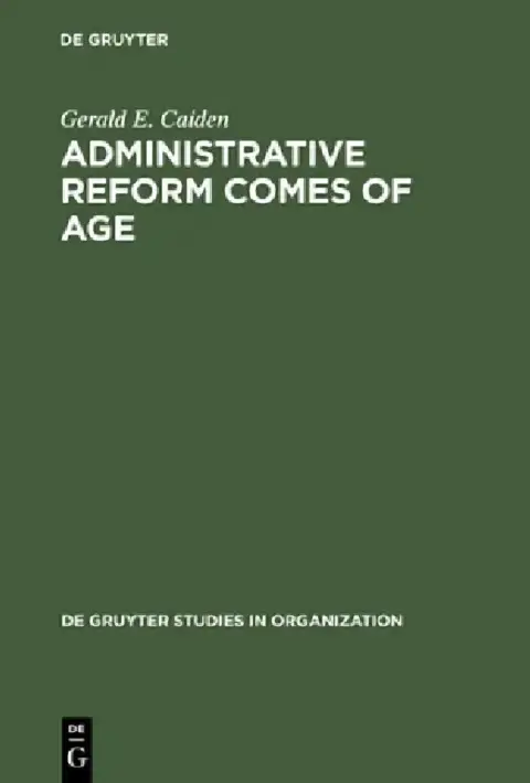 Cover of Administrative Reform Comes of Age
