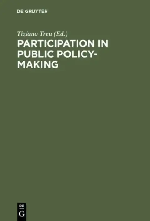 Cover of Participation in Public Policy-Making