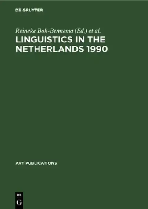 Cover of Linguistics in the Netherlands 1990