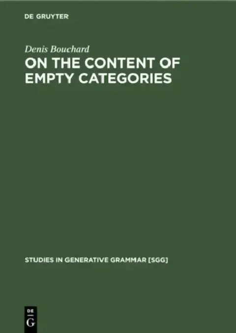 Cover of On the Content of Empty Categories