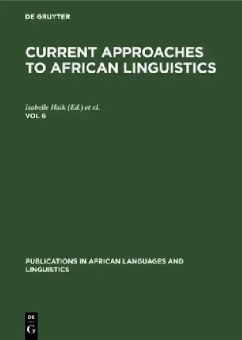 Cover of Current Approaches to African Linguistics. Vol 6
