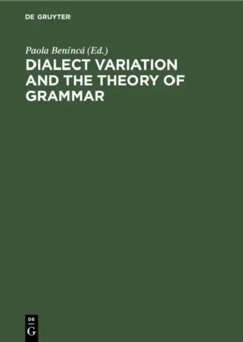 Cover of Dialect Variation and the Theory of Grammar