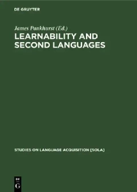 Cover of Learnability and second languages