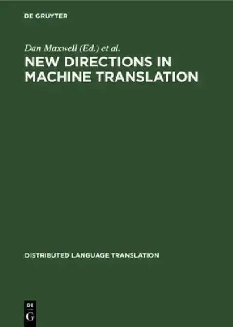 Cover of New Directions in Machine Translation