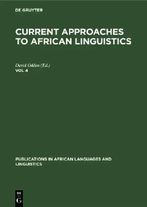 Cover of Current Approaches to African Linguistics. Vol 4