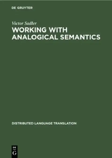 Cover of Working with Analogical Semantics
