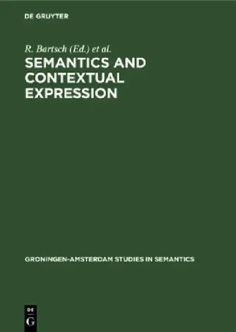 Cover of Semantics and Contextual Expression