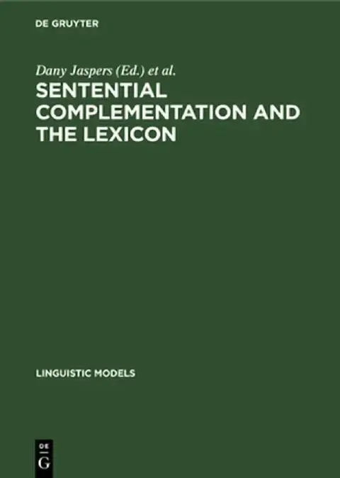 Cover of Sentential Complementation and the Lexicon