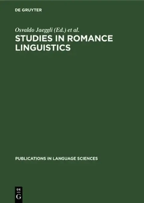 Cover of Studies in Romance Linguistics
