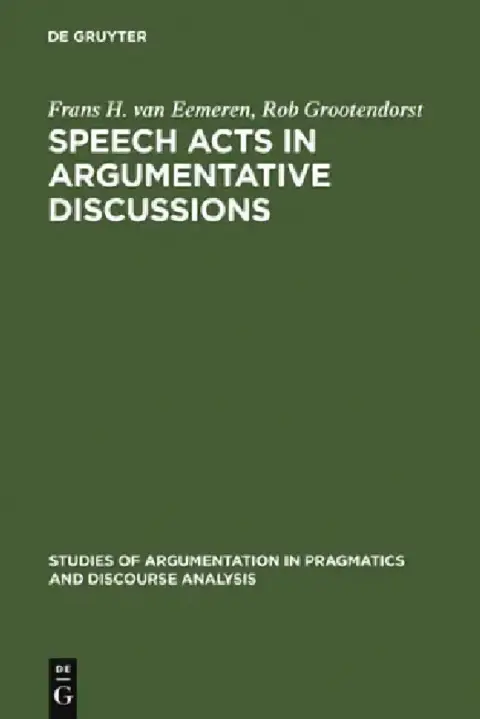 Cover of Speech Acts in Argumentative Discussions