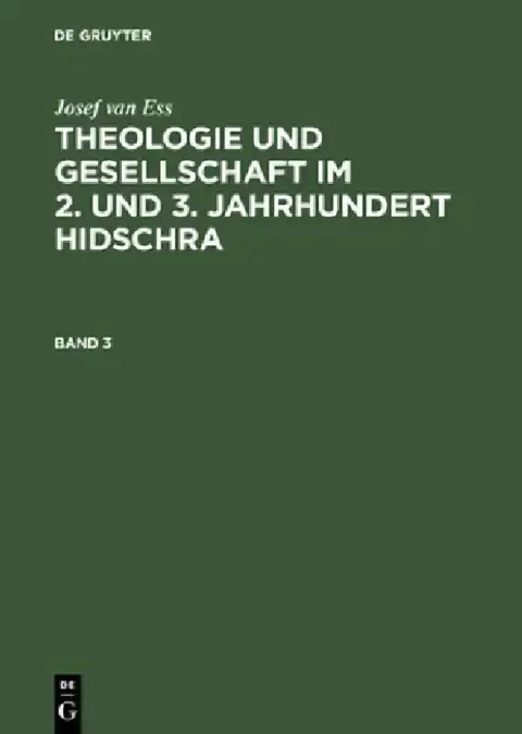 Cover of Josef Van Ess