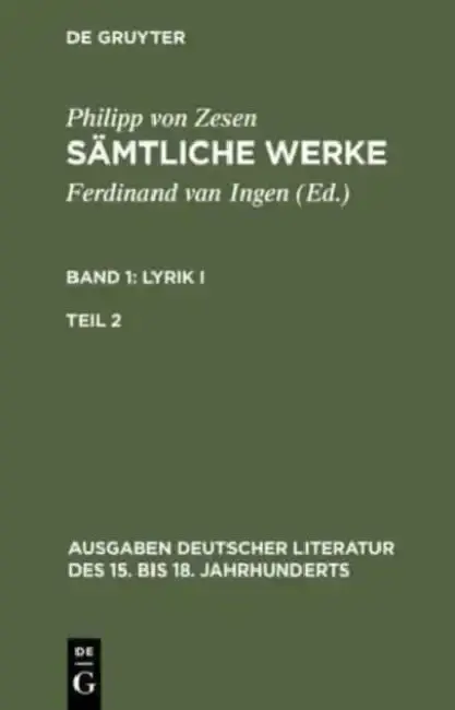 Cover of Sämtliche Werke. Bd 1