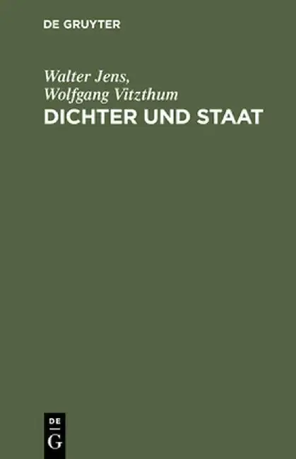 Cover of Dichter Und Staat