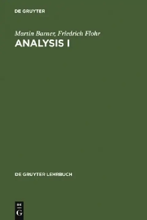 Cover of Analysis I