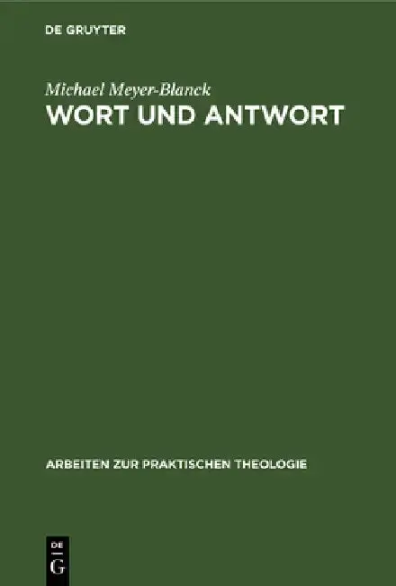 Cover of Wort und Antwort