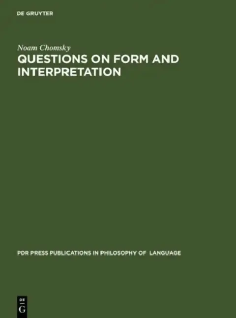 Cover of Questions on Form and Interpretation