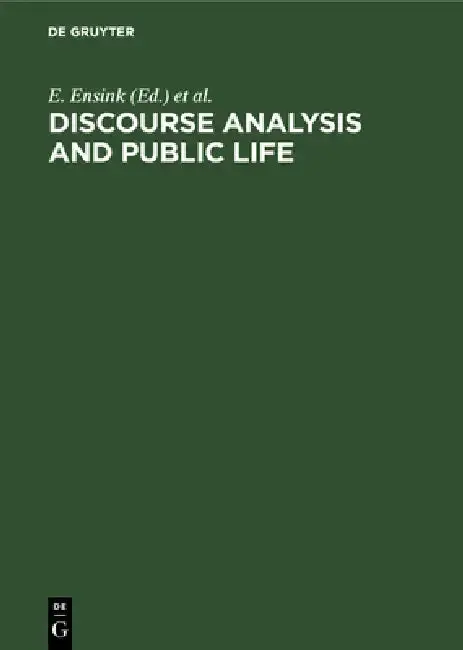 Cover of Discourse Analysis and Public Life