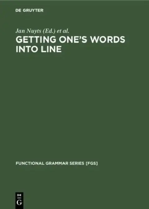 Cover of Getting One's Words Into Line