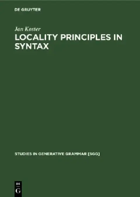 Cover of Locality Principles in Syntax