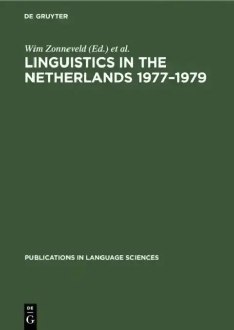 Cover of Linguistics in the Netherlands 1977-1979