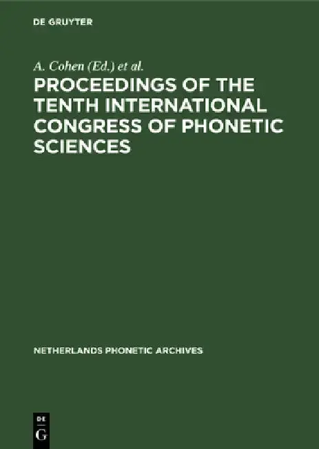 Cover of Proceedings of the Tenth International Congress of Phonetic Sciences