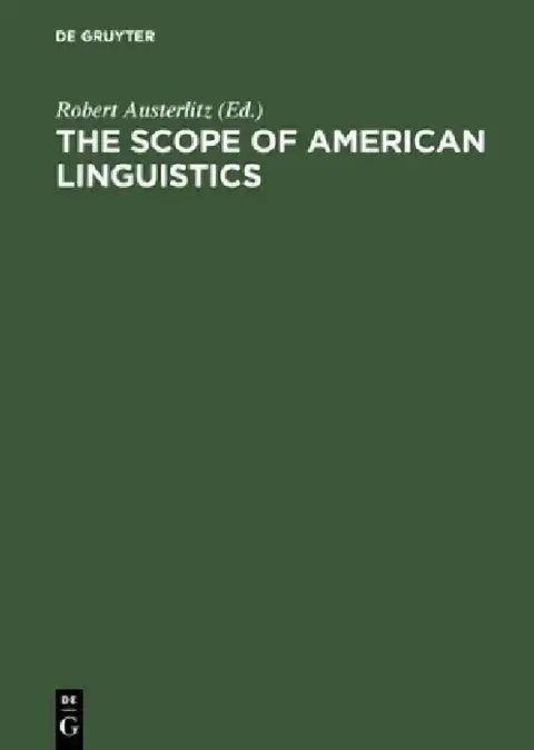 Cover of The Scope of American Linguistics