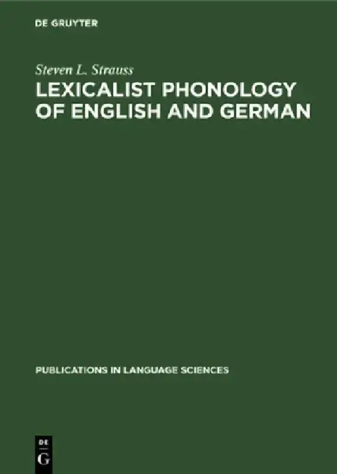 Cover of Lexicalist Phonology of English and German