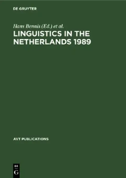 Cover of Linguistics in the Netherlands 1989