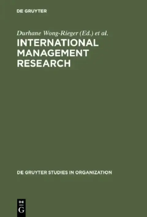 Cover of International Management Research