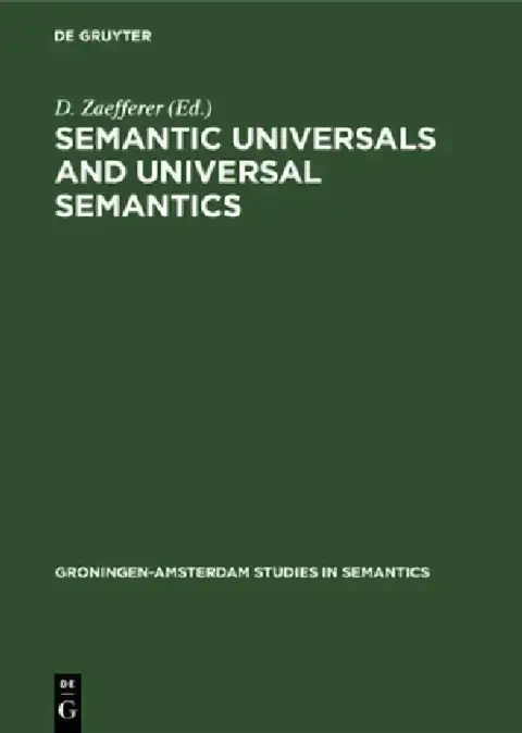 Cover of Semantic Universals and Universal Semantics