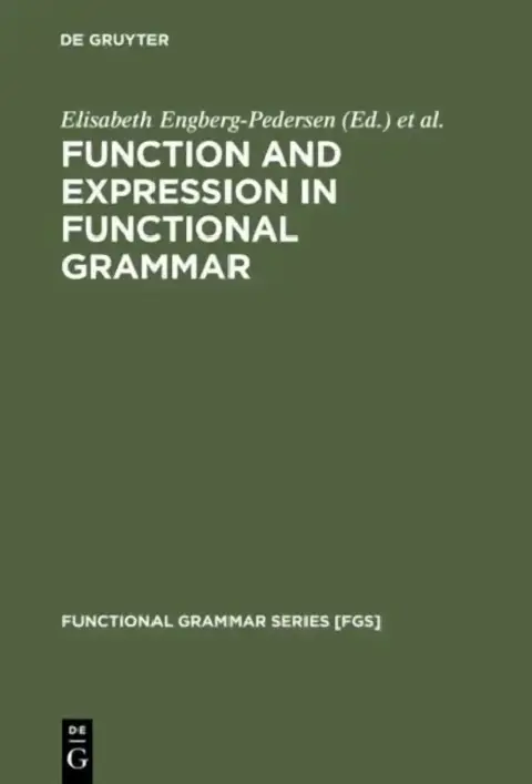 Cover of Function and Expression in Functional Grammar