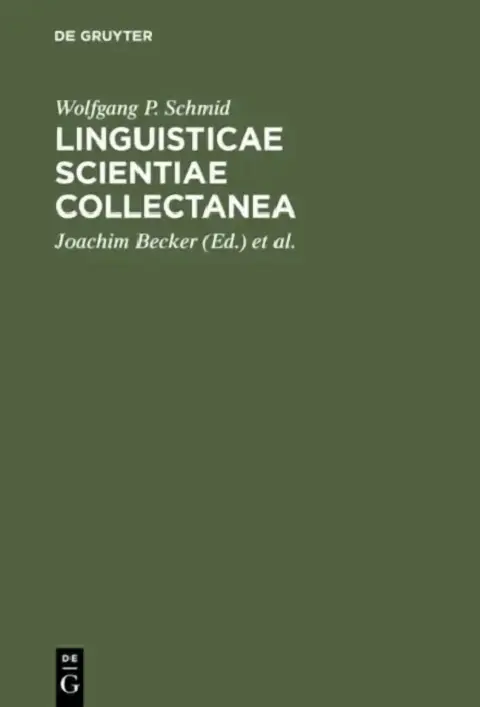 Cover of Linguisticae Scientiae Collectanea