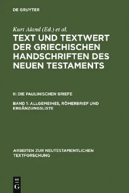 Cover of Allgemeines, Römerbrief Und Ergänzungsliste