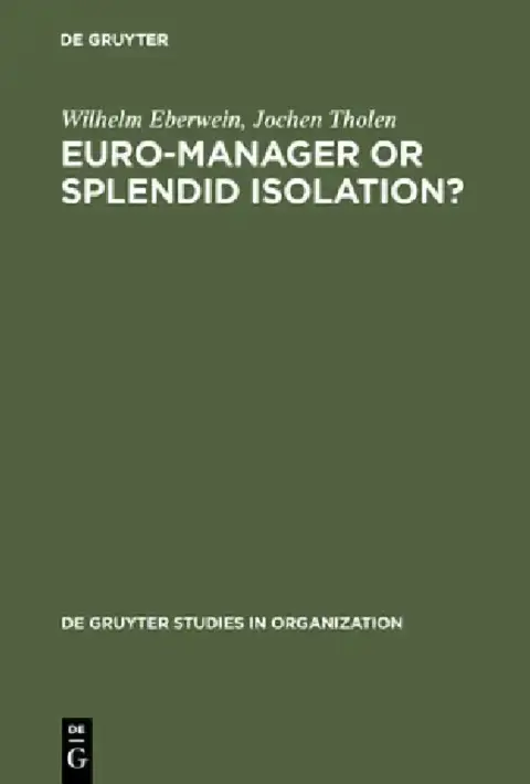 Cover of Euro-Manager or Splendid Isolation?