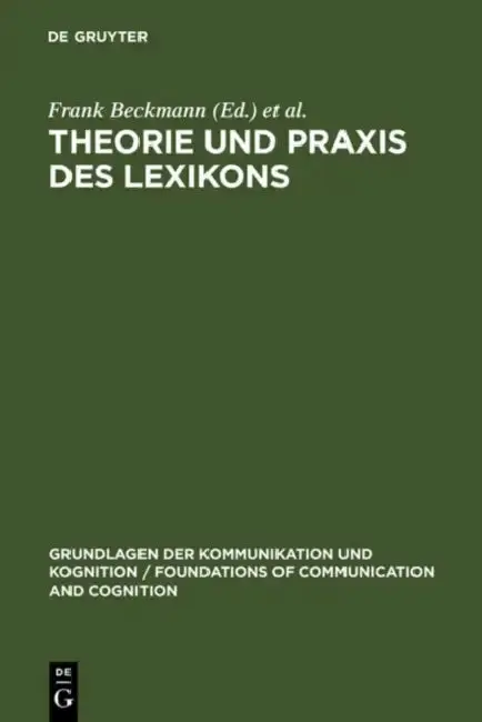 Cover of Theorie Und PRAXIS Des Lexikons