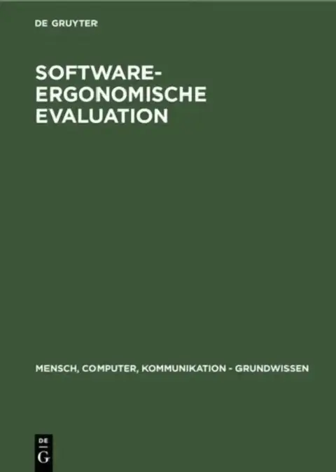 Cover of Software-ergonomische Evaluation