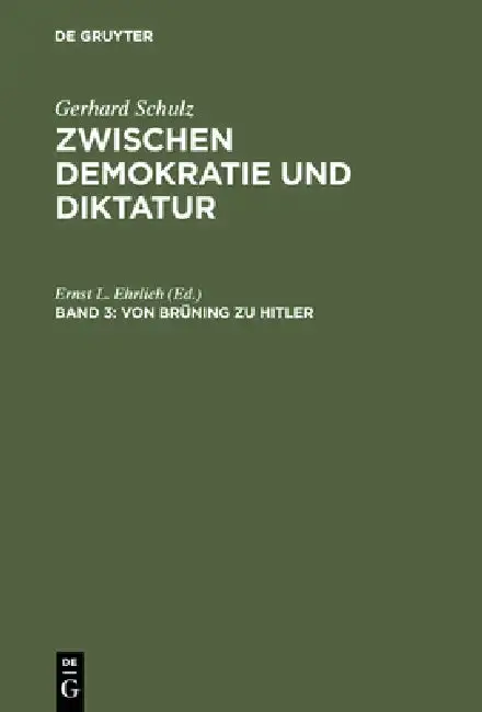 Cover of Von Brüning Zu Hitler