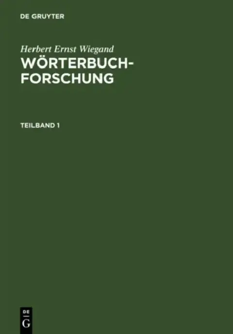 Cover of Herbert Ernst Wiegand