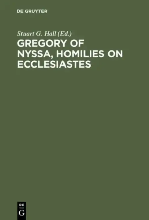 Cover of Gregory of Nyssa, Homilies on Ecclesiastes