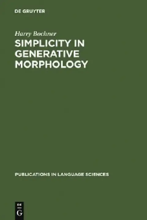 Cover of Simplicity in Generative Morphology