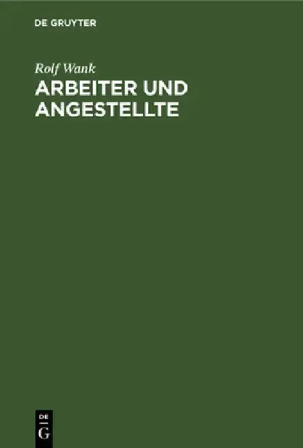 Cover of Arbeiter und Angestellte